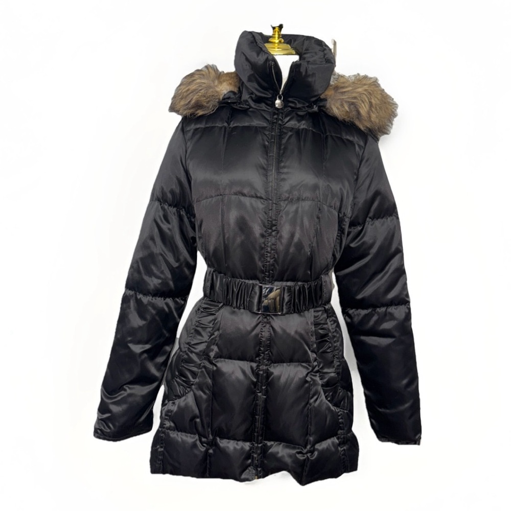 Laundry by Shelli Segal Black Belted Puffer Coat – Women’s Size M